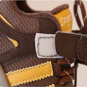 Kids Color blocked Warm Sports Shoes Winter New Boys Anti slip Mountaineering Shoes Girls Fashion Leisure Running Shoes 26-37