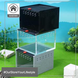 🎄【Special price】HITN กล่องอะคริลิคสำหรับสัตว์เลี้ยงในบ้านและในบ้านให้สัตว์จำพวกจิ้งจกหนอนไหมแมงป่องตัวน้อยแมลงยูนิคอร์นคลานสัตว์เลี้ยง