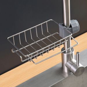 Kitchen Stainless Steel Faucet Sink Sponge Holder Soap Holder penyangkut spange singki