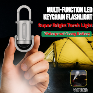 [High Brightness Strong Light Long Range Shoot] Keychain Flashlight Waterproof Light/钥匙扣手电筒/Multifunctional Portable Waterproof Camping Lamps