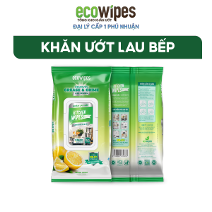 KHO PHÚ NHUẬN_Khăn ướt lau bếp cao cấp Kitchen EcoWipes gói 42 tờ