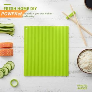 【PCWFKef】 Silicone Sushi cán Mat tre mô hình không dính tay cuộn Rèm cho Nhật bản Nhà Hàng nhà bếp