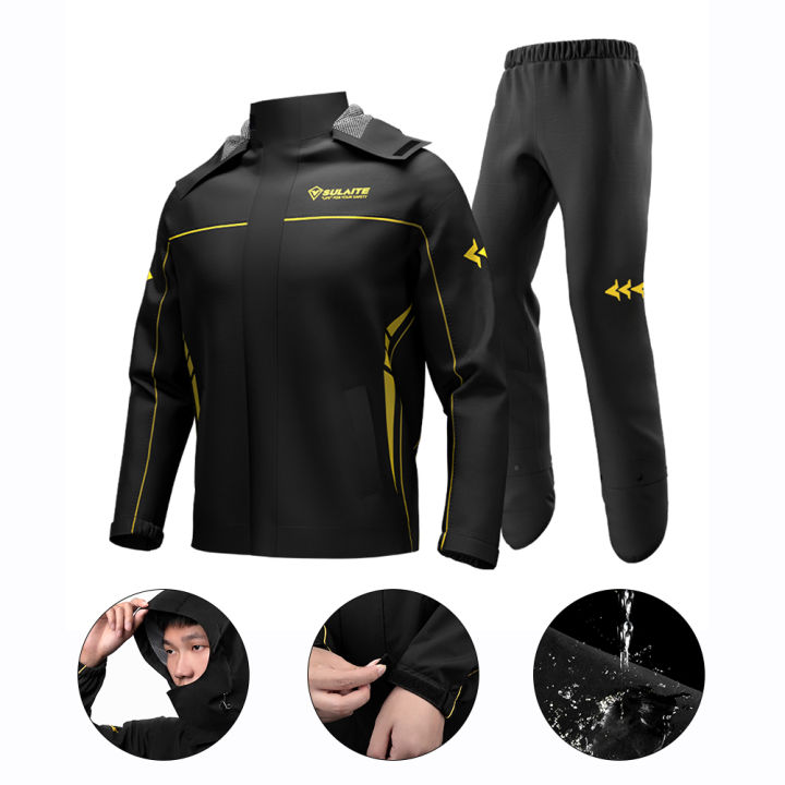 SULAITE Motorcycle Raincoat Suit Waterproof Raincoat Rain Pants ...