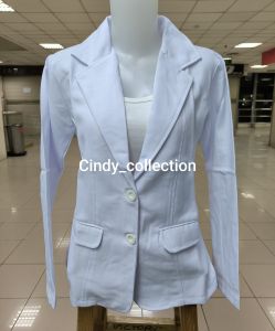 BLAZER PUTIH WANITA FORMAL BLAZER PUTIH JAS DOKTER JAS KANTOR BLAZER OFFICE BAHAN TEBAL CEWEK BLAZER WANITA