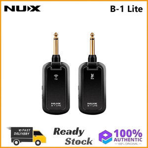 Original NUX B-1 Lite Wireless Guitar System 2.4GHz Rechargeable 4 Channels Audio Transmitter Receiver Cable For Acoustic Electric Guitar B 1 Lite