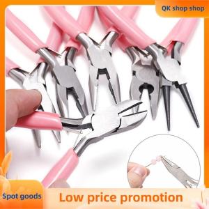 ✨QK shop✨ Mini Pliers Diagonal Round Bent Needle Nose Handcraft Beading Insulated Cutter Pliers For Jewelry Making Tools