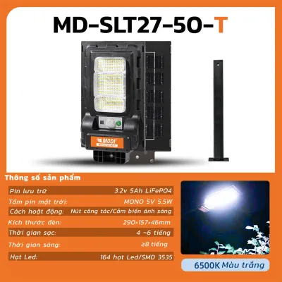 Đèn Led Năng Lượng Mặt Trời MODI SOLAR SLT27-30W Đèn Đường Năng Lượng Mặt Trời Chip Led Độ Sáng Cao Chống Nước IP65