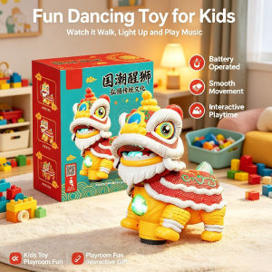 Interactive Electric Lion Dance Toy - Vibrant Cultural Play for Boys &amp Girls