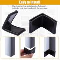 Metal Bed Frame End Caps L Shape Rubber Bed Frame Cover Feet 1-1/2" x 1-1/2" for Most Metal Bed Frame Angle Iron Caps Furniture Leg Protectors - 4 Pcs. 