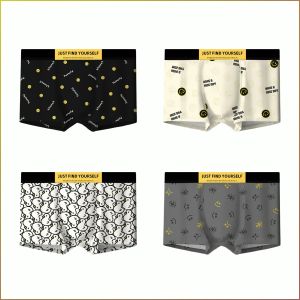 ชุดชั้นใน ต้านเชื้อแบคทีเรีย ผ้าฝ้ายบริสุทธิ์ ชุดชั้นในผู้ชาย มุมแบน แฟชั่น เอวปานกลาง สะดวกสบาย