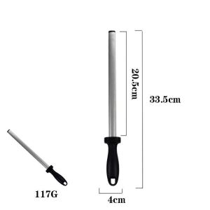 8 10 12 Inches Knife Sharpener Diamond Steel Knife Sharpening Rod with ABS Handle