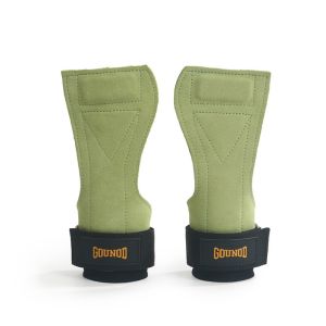 SUN ME 1 Pair Heavy Duty Weight Lifting Grip Pads Cowhide Anti-Slip Deadlift Power Straps Wrist Support Adjustable Fitness Gloves Wrist Pad Power Lifting