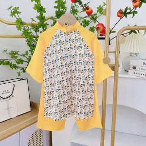 (10-32kg) Áo dài bé gái Áo dài cách tân bé gái chất lụa Hàn cao cấp đủ màu MS-85