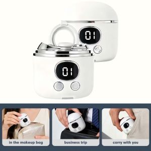 DOUCAI 6-In-1 Electric Automatic Nail Clipper USB Rechargeable 3 Speeds Magnifying Glass Trimmer Efficient Portable Nail Polisher for Seniors