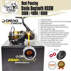 Reel Pancing DAIDO DOGTOOTH HSSW 3000 - 6000 SaltWater PH - Toms Fishing
