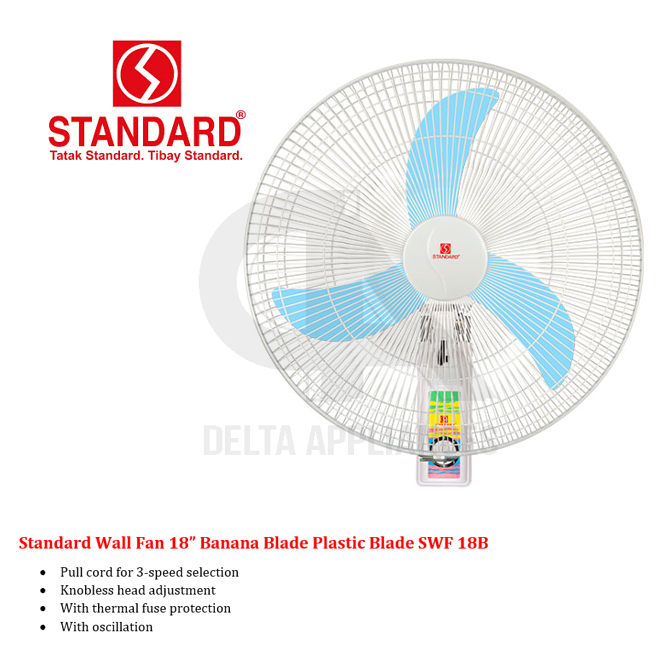 Standard Wall Fan 18 Inches Banana Blade Original 1 Year Warranty SWF