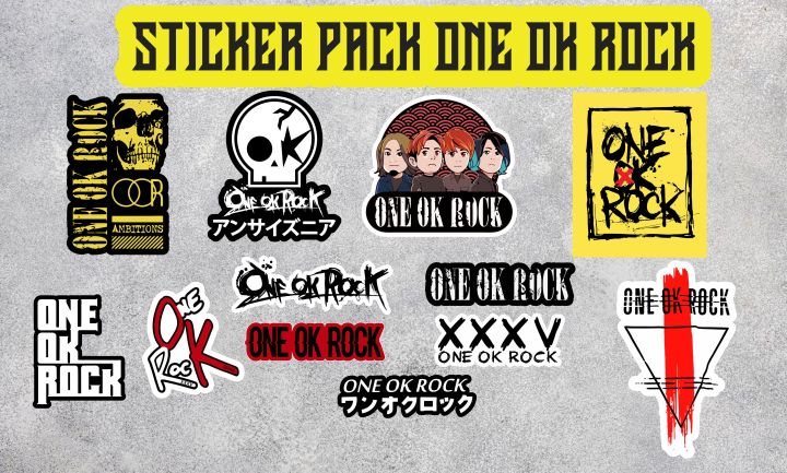 STICKER PACK ONE OK ROCK / STICKER MOTOR / STICKER HELM / STICKER ...