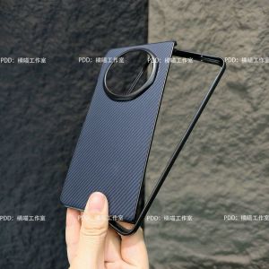 For Honor Magic V6 Case Luxury Slim Carbon fiber Skin PC Hard Back Cover For Honor Magic V6 Shell