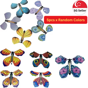 (SG Seller) Magic Flying Butterfly Toy (Random Color) 🦋✨ 5pcs x random colors
