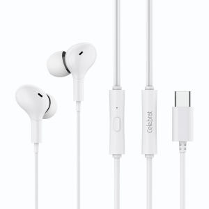 Hot sale D13 type c wired earphone with mic noise cancelling earphone for iphones 16 15 14 13 pro