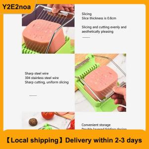 【Local shipping】 Luncheon Meat Slicer 304 Reinforced Stainless Steel Boiled Egg Fruit Soft Cheese Slicer Spam Cutter Canned Meat Slicer