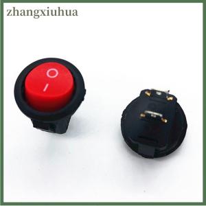 zhangxiuhua 10pcs KCD11 Diameter Small Round Boat Rocker Switches Black Mini Round Black White Red 2 Pin ON-OFF Rocker Switch