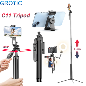 Tripod Handphone Tongsis Monopod Portable With Remote Bluetooth And Stabilizer 188cm C11