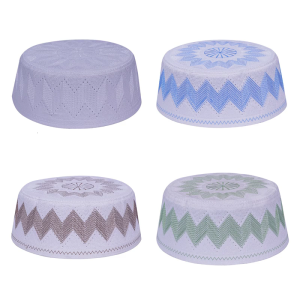 Ethnic Muslims Men Prayer Hat Embroidered Islamic Kufi Hat Comfortable Namaz Hat Traditional Islamic Headwear