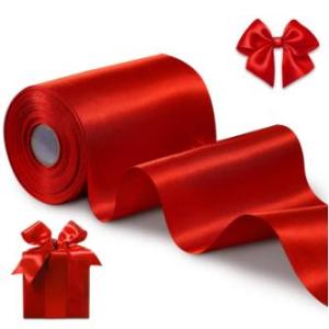 Satin Ribbon 4 Inch x 22 yd Wide Thick Ribbon for A Grand Opening Business Ribbon Cuttings Ceremony Bow Wedding Chairs Pageant Sashes Christmas Festival Decor