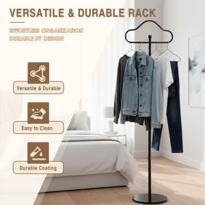 【HOT】 Heavy-Duty Metal Wardrobe Stand with Cloud Design for Bedroom and Hallway Multi-Purpose Clothing Organizer