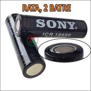 batre lithium 18650 Battery Charger Type Lithium 18650 Li-ion 3.7V - 5500mAh warna HITAM Flat Top