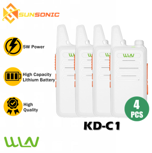 WLN KD-C1 UHF 400-470Mhz Wireless 5W Two Way Radio Walkie Talkie -SET OF 4