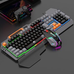 5210A การเชื่อมต่อ USB คีย์บอร์ด RAIKU T16 104 คีย์ แสงไฟ คีย์บอร์ดเกมมิ่งแบบกลไก ใหม่ สดใส คีย์บอร์ดแบบมีสาย เกม