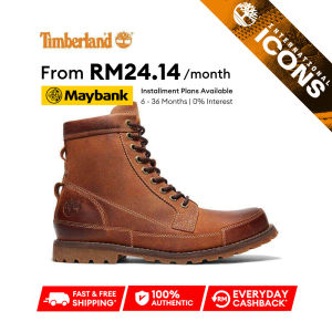 Timberland Mens Icon Earthkeepers® Original 6-Inch Leather Boots Medium Brown Nubuck Wide