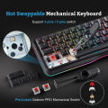 KEMOVE K68 Hot Swappable RGB Backlit 3 Modes Connection Mechnical Keyboard for Windows,Mac OS. 