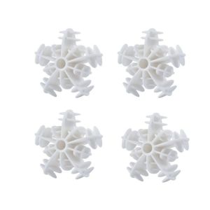 ANGY  4Pcs White Snowflake Laundry Balls Anti-Winding Silicone Hair Remover Ball Practical Accelerated Water Flow Clothes Cleaning Ball for Home
