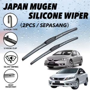 【2PCS】HONDA CIVIC WIPER ( Years 2006 - 2016 ) Japan Mugen Silicone Wiper Blade Windshield MG22 MG26