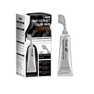 Fruit Extract Hair Dye Salon-Quality Long Lasting Hair Dye Strongly Cover White Grey Colour Hair Dye