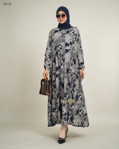 NMR Midi Dress Rayon Viscose Kerut Vol 2594-3