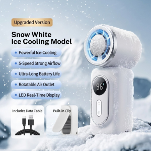 ✅2026 NEW✅JOMO Mini Fan Portable Handheld Clip Fan Rechargeable USB Fan 5 Speed 1800mAh Strong Wind