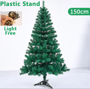 2026 Green Christmas Tree 4FT 5FT 6FT 7FT Full Shape PVC Artificial Xmas Tree Easy to Setup Metal Stand Home Party Decor