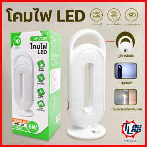 โคมไฟอ่านหนังสือ ปรับแสงไฟได้ 2 สี โคมไฟตั้งโต๊ะ โคมไฟพกพา โคมไฟแคมป์ปิ้ง โคมไฟ LED โคมไฟหัวเตียง โคมไฟวินเทจ Lamp รุ่น DP-7109