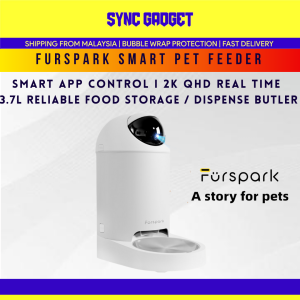 FURSPARK Big Eye Smart Pet Feeder [2K Real Time I Two-Way Sound IAi Powered Sitter ICustomize Meal Plan I 3.7L Capacity]