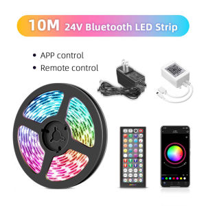 aioppLED Strip Light RGB 5050 Flexible Ribbon DIY Led Light Strip RGB Tape Diode DC 12V Phone app bluetooth