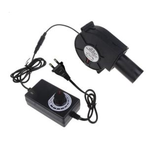 12V 9cm 9733 nướng thịt nướng quạt BBQ bóng-mang Máy thổi khí với 33 mét ống dẫn khí 5500 vòng/phút không khí lớn tốc độ có thể điều chỉnh âm lượng