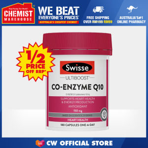 Swisse Ultiboost Co Enzyme Q10 150mg 180 Capsules Maintain Heart&Cardiovascular Health Chemist Warehouse