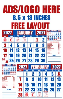 2027 Calendar Commercial