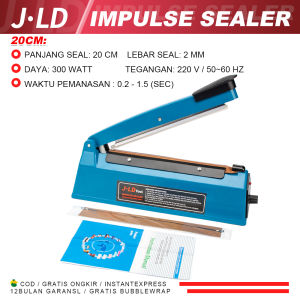 JLD Impulse Sealer Alat Press Perekat Plastik 20 CM/30 CM Sealer plastik Mesin Pres Plastik Alat Perekat Plastik Murah-las plastik 200MM Dan 300MM