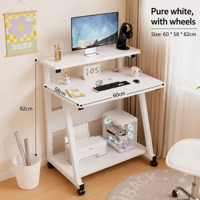 HOMEBLOOM - Movable Computer Desk Simple /Portable Computer Desk / Wooden Computer Desk / Home Computer Desk / Study Desk / Ergonomic Gaming Desk / Home Office Desk / Compact Bedside Table