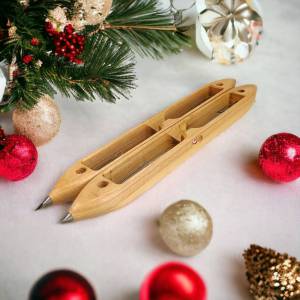 กระสวยทอผ้า กระสวยกี่กระตุก เนื้อไม้สีขาว(ทำจากไม้ยางพาราอัดแน่น) คุณภาพสูง ใช้งานได้ดี ทนทาน (1 แพ๊คมีกระสวย 2 ลูก)